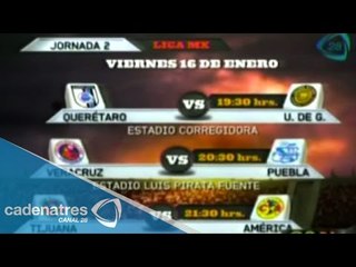 Así se jugará la Jornada 2 del Torneo Clausura 2015