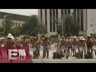 Integrantes de los 400 pueblos se manifiestan en Paseo de la Reforma / Francisco Zea