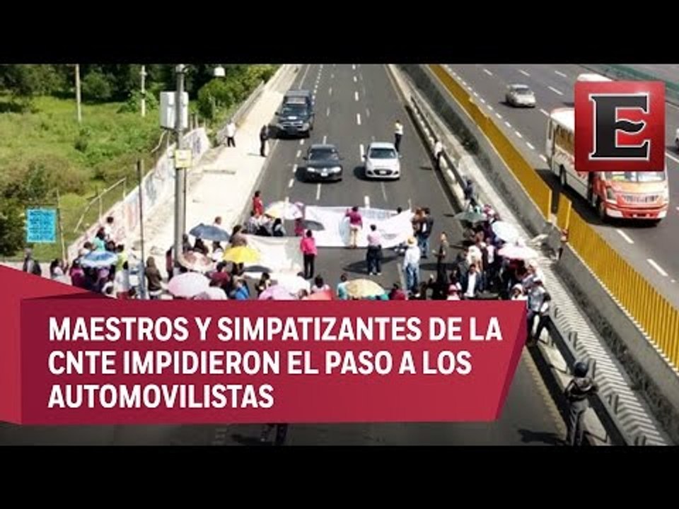 Bloqueo en la autopista México-Puebla genera caos vial