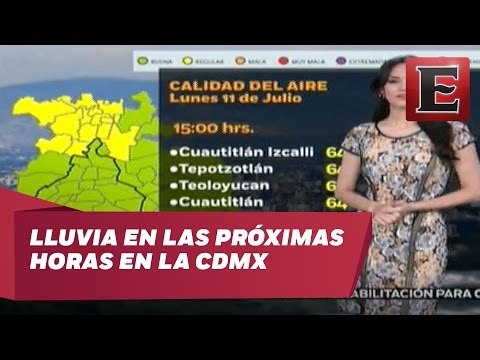 Lluvias en las próximas horas en el Valle de México