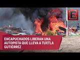 Violento desalojo contra maestros de la CNTE en Chiapas