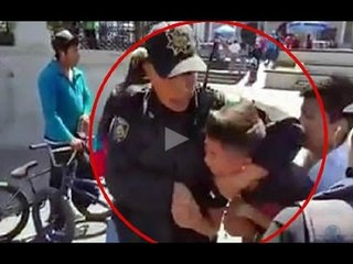 VIDEO: Policía del Edomex somete del cuello a menor de edad