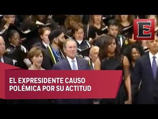 George W. Bush baila alegremente en funeral de policías asesinados en Dallas