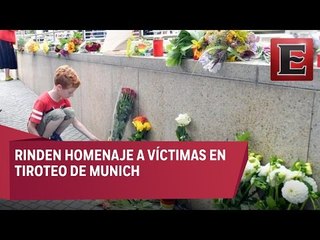 Depositan ofrenda en el lugar del tiroteo en Munich