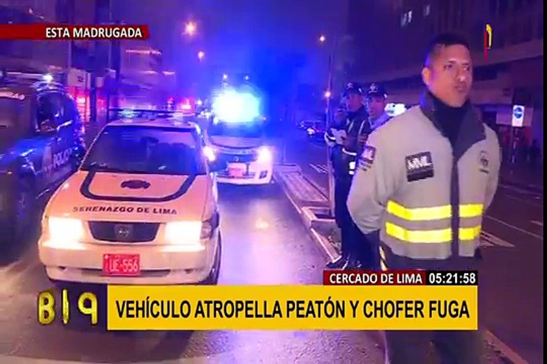 Transeúnte resultó gravemente herido tras ser embestido por auto que se dio a la fuga