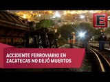 Descarrila tren carguero en Zacatecas