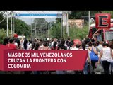 Venezolanos cruzan la frontera con Colombia para abastecerse