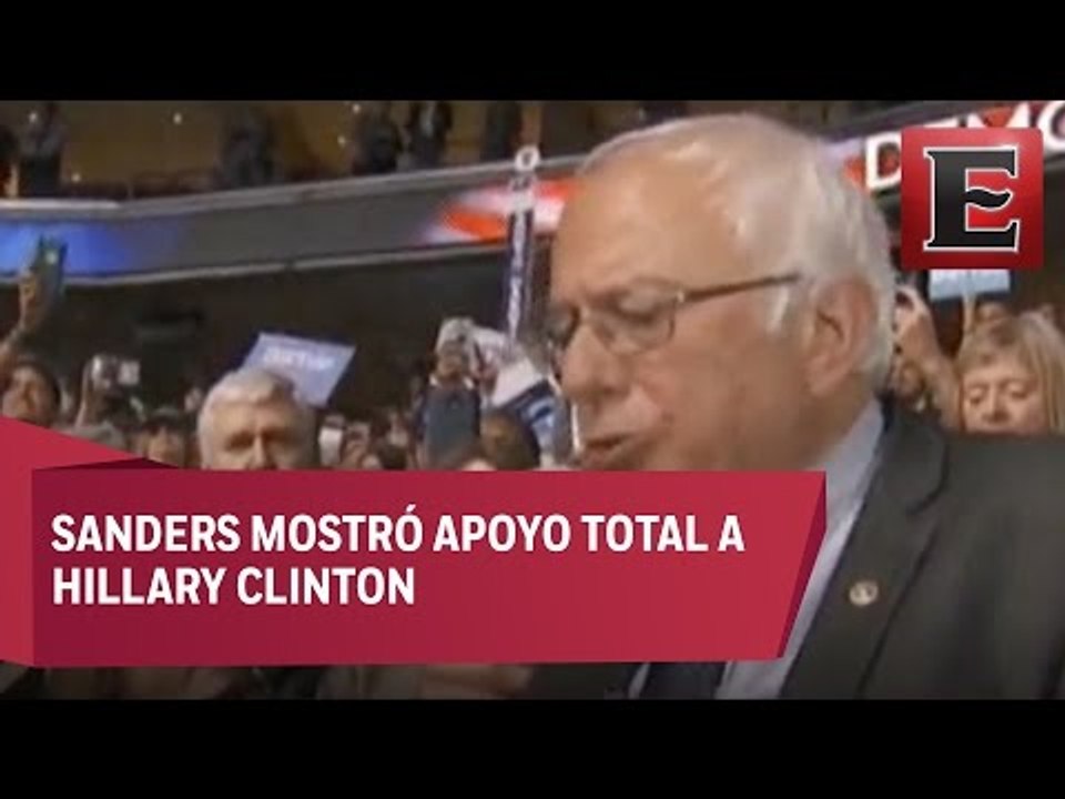 Bernie Sanders pide voto unánime a favor de Hillary Clinton