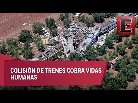 Mueren al menos 20 personas en choque de trenes en Italia