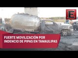 Se incendian dos pipas de gas en Tamaulipas