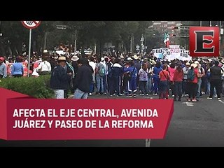 Maestros se movilizan de Tlatelolco rumbo a la Segob