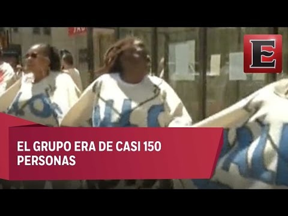 Manifestantes piden a Trump abandonar propuestas contra migrantes