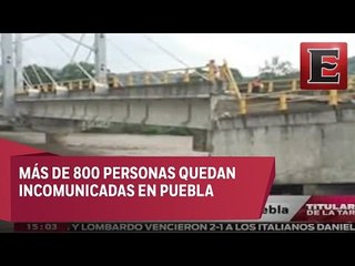 Colapsa puente vial en Puebla; no hay heridos