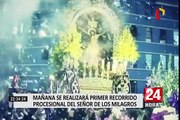 Todo listo para la primera procesión del Señor de los Milagros