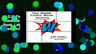[P.D.F] The Blank Comic Book Notebook: Personalized Comic Book, Letter Initial W, Draw Your Own