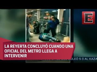 Pelea campal entre jóvenes en la Línea 12 del Metro