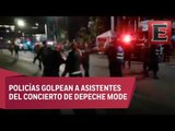 Policías golpean a gente que acudió a concierto de Depeche Mode