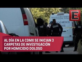 Aumentan homicidios y robos en la Ciudad de México