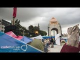 CNTE abandona el Monumento a la Revolución