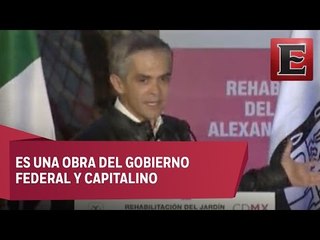 Mancera inaugura renovación de Jardín Alexander Pushkin