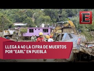 Aumenta a 40 el número de muertos en Puebla por "Earl"