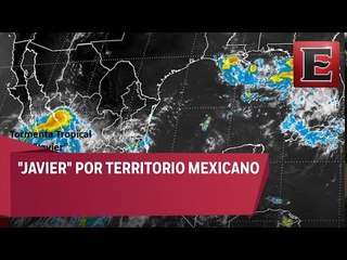 El paso de la Tormenta tropical "Javier" por territorio mexicano