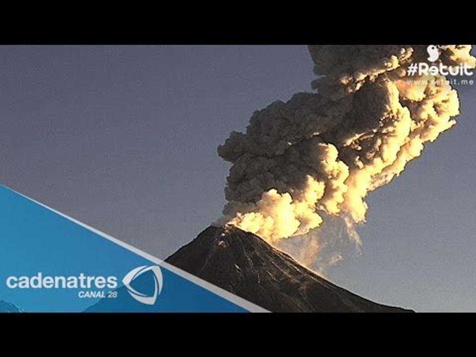 Espectacular explosión en el volcán Colima