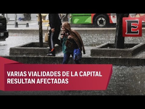 Encharcamientos en varios puntos de la CDMX por intensas lluvias