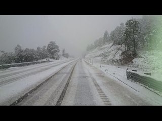 VIDEO: Carretera Durango-Sinaloa es cerrada por nevada