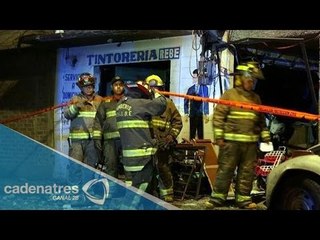 Fuga de gas provoca explosión en tintorería  en Iztapalapa