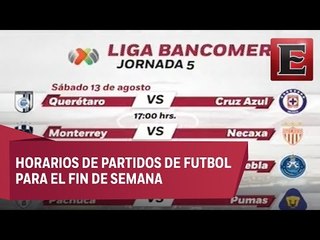 Así se jugará la jornada 5 de la Liga Mx