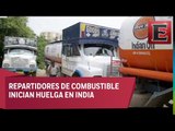 Repartidores de combustible inician huelga en India