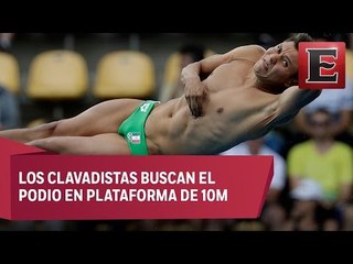 Iván García y Germán Sánchez en la final de clavados