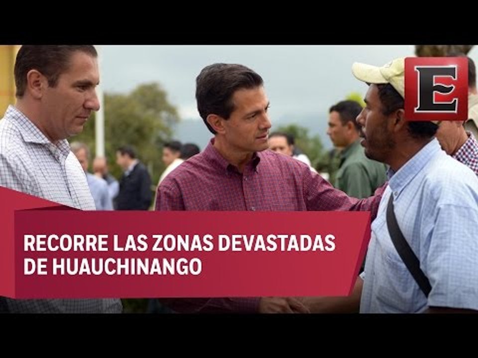 Peña Nieto visita a afectados por tormenta Earl en Puebla
