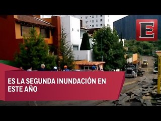 Fuerte lluvia en Interlomas provoca inundaciones