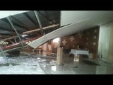 Intensa granizada en Morelia derriba techo de iglesia