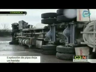 Explosión de pipa de gas en Coahuila deja un muerto