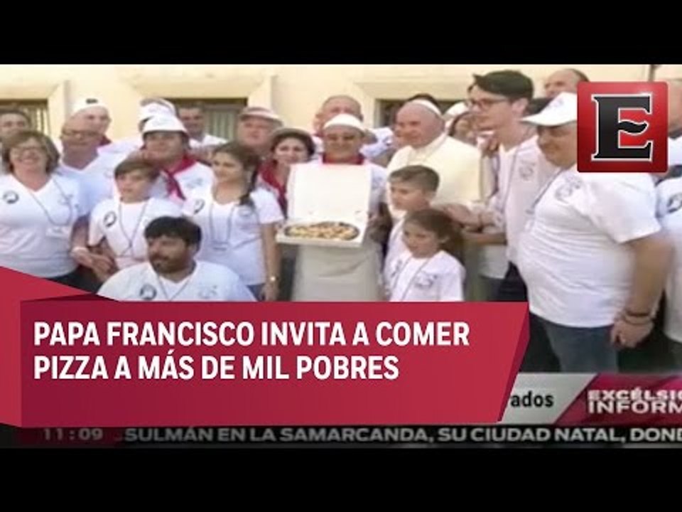 Papa Francisco ofrece pizza a pobres tras canonización de Madre Teresa