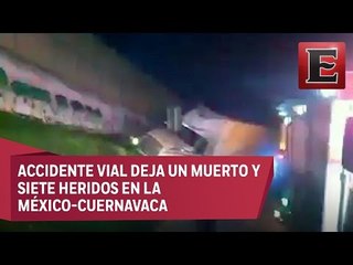Aparatoso accidente automovilístico en la México-Cuernavaca