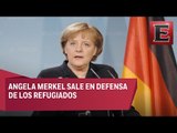 Angela Merkel defiende a refugiados