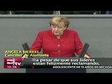 Angela Merkel contesta a criticas en contra de la política migratoria