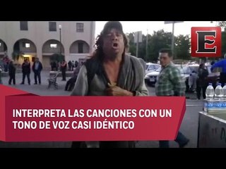 Indigente de Sonora canta como Juan Gabriel