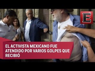 Javier Sicilia recrimina el desalojo al FAM en Cuernavaca