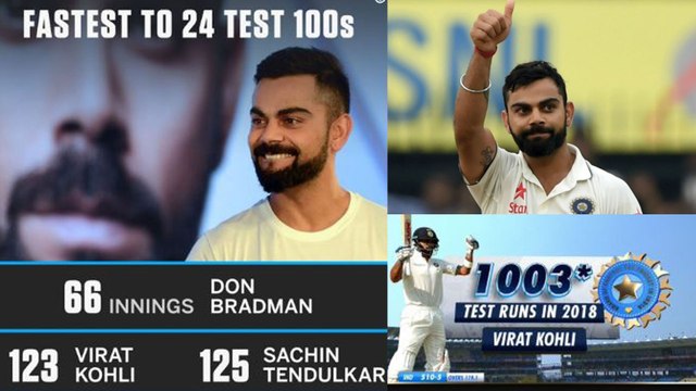 India vs West Indies 2018 : Virat Kohli Second Fastest To 24 Test Tons After Don Bradman | Oneindia
