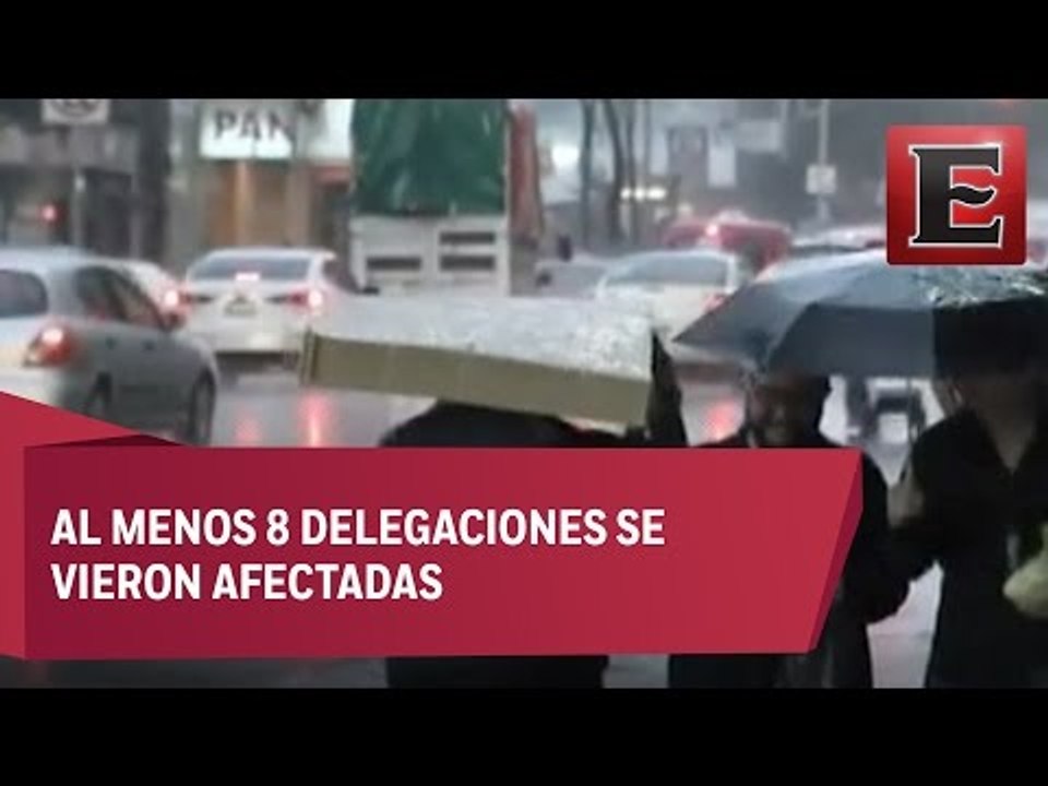 Caos vial y encharcamientos en CDMX por fuertes lluvias