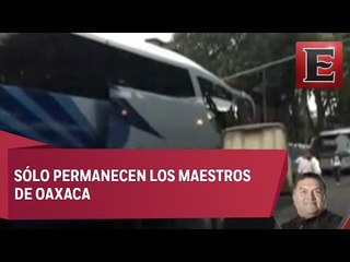 Maestros de la CNTE levantan plantón de la Ciudadela