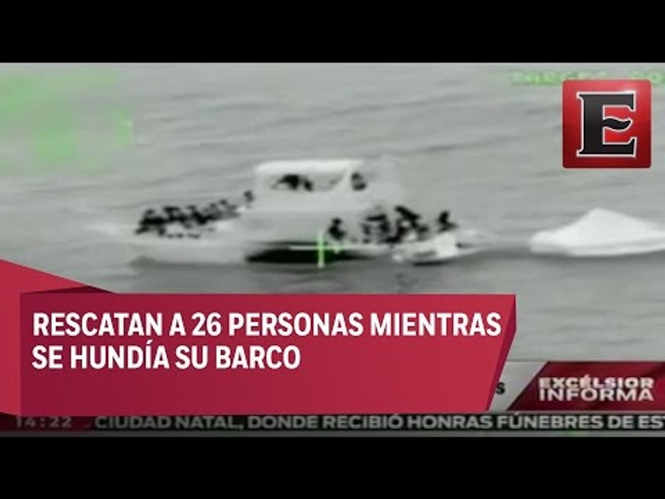 Rescatan barco pesquero en aguas mexicanas
