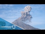 Volcán Colima emite fumarola de 3 mil metros de altura