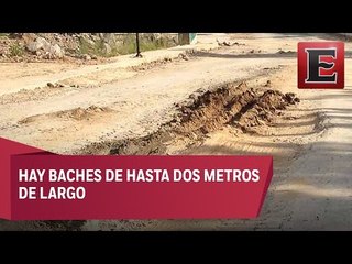Mal estado de calles en Atizapán provoca enojo de habitantes