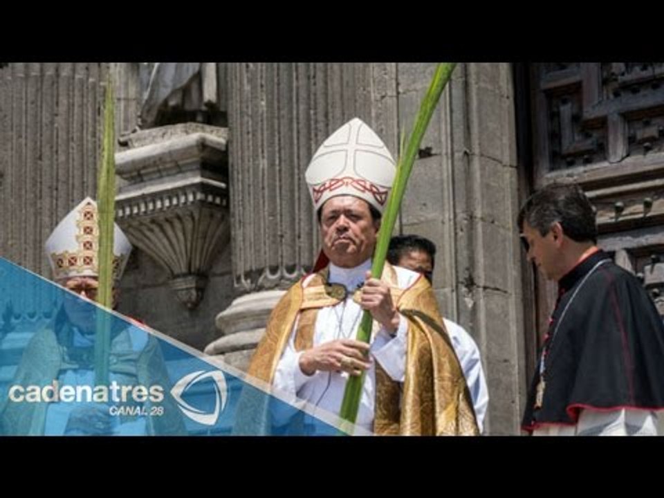 Norberto Rivera celebra el domingo de ramos en la Catedral Metropolitana de la Ciudad de México